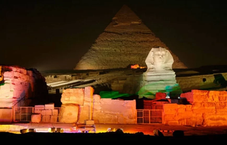 Sound and light show at Giza pyramides